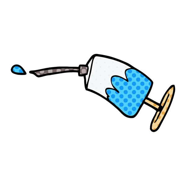 Cartoon Doodle Vaccin Injectie — Stockvector