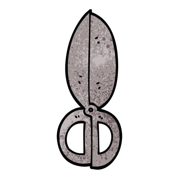Cartoon Doodle Closed Scissors — Stock Vector