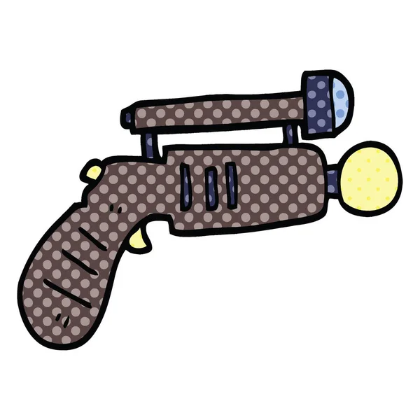 Comic Book Stijl Cartoon Ray Gun — Stockvector