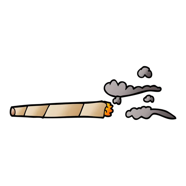 Cartoon Doodle Lit Joint — Stock Vector