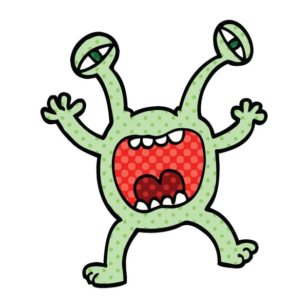 Comic Book Stijl Cartoon Monster — Stockvector