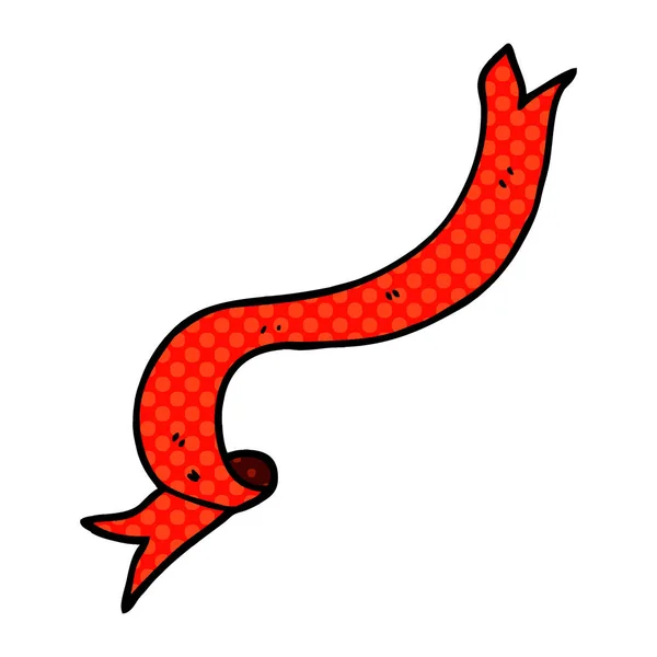 Ruban Flottant Gribouille Dessin Animé — Image vectorielle