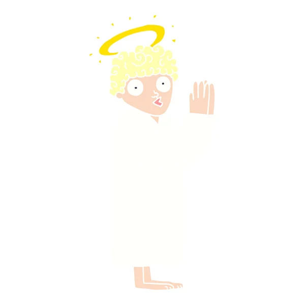 Cartoon Doodle Angel Praying — Stock Vector