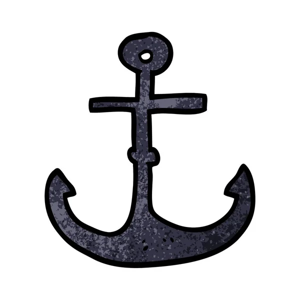Мультяшний Каракулі Корабель Якоря — стоковий вектор