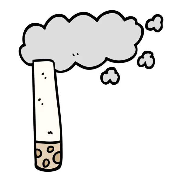 Mão Desenhado Doodle Estilo Cartoon Cigarro — Vetor de Stock