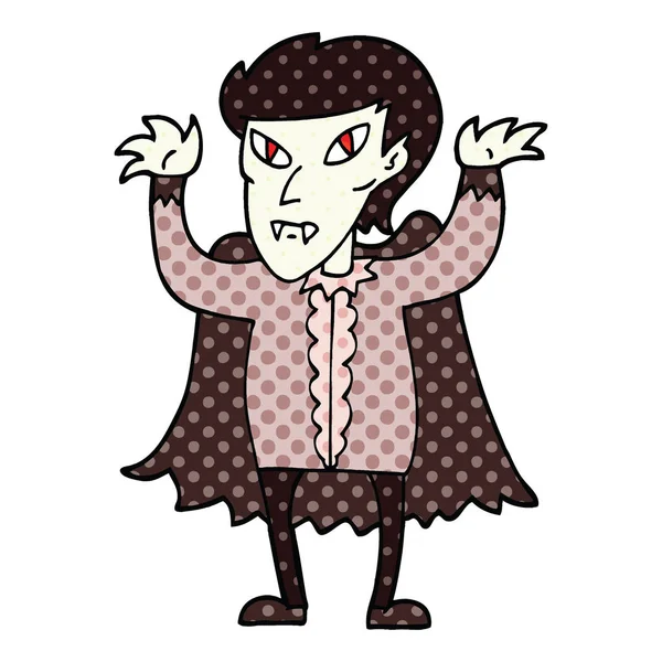 Estilo Banda Desenhada Vampiro Dos Desenhos Animados —  Vetores de Stock