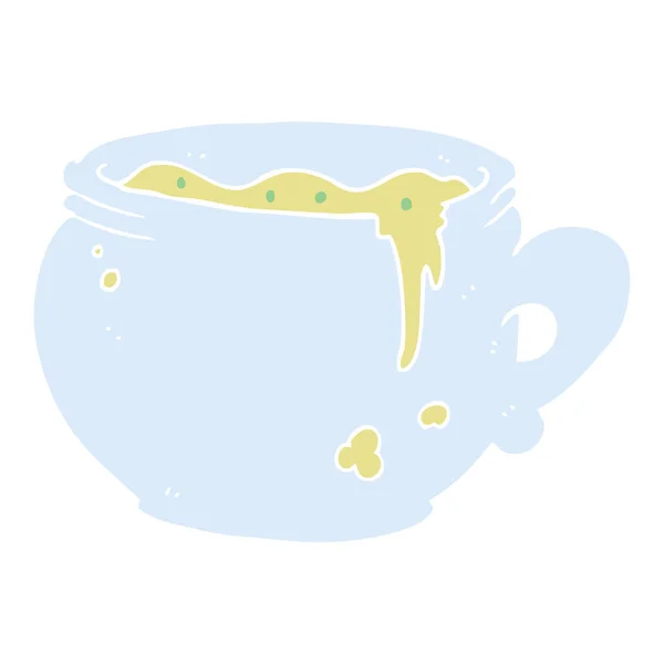 平色调的汤杯的例证 — 图库矢量图片