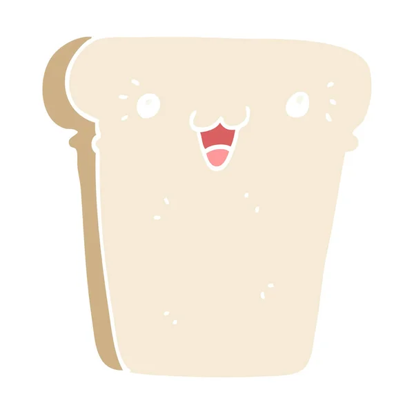 平板彩色风格动画片片面包 — 图库矢量图片