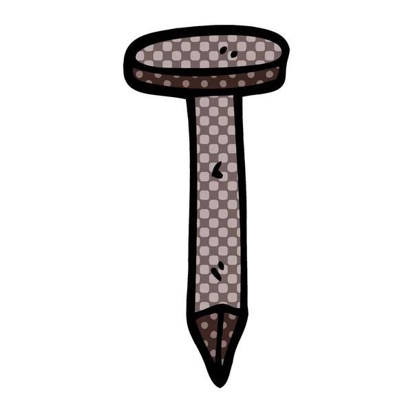 Kreslený Doodle Železný Hřebík — Stockový vektor