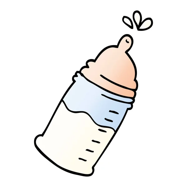 Cartoon Doodle Babyfles — Stockvector