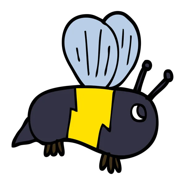 Cartoon Doodle Bumble Bee — Stockový vektor