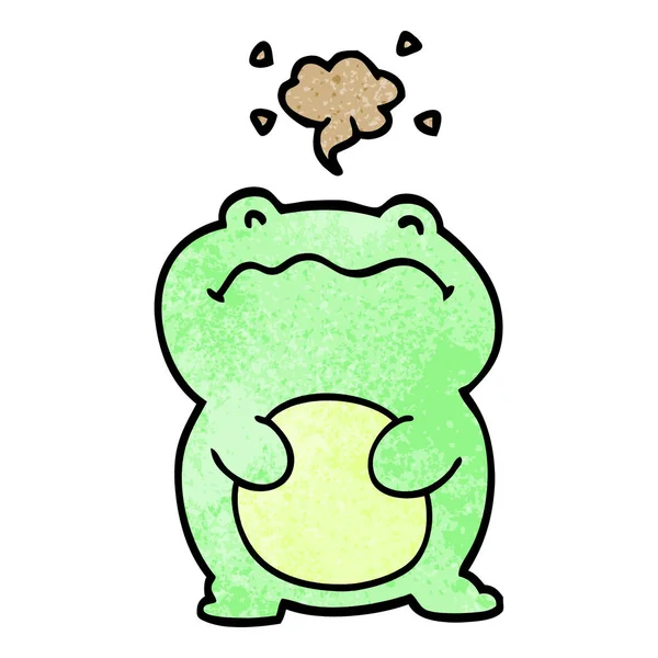 动画片涂鸦青蛙在白色背景 — 图库矢量图片