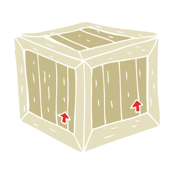 Plochý Barevný Obrázek Boxu — Stockový vektor