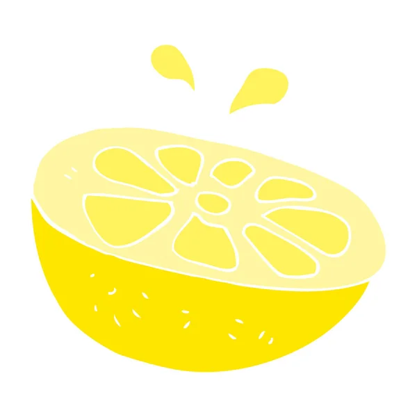 柠檬的扁平颜色例证 — 图库矢量图片