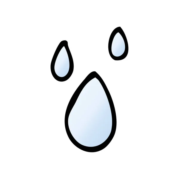 Dessin Animé Doodle Gouttes Eau — Image vectorielle