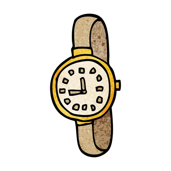 Dibujos Animados Garabato Reloj Pulsera — Vector de stock