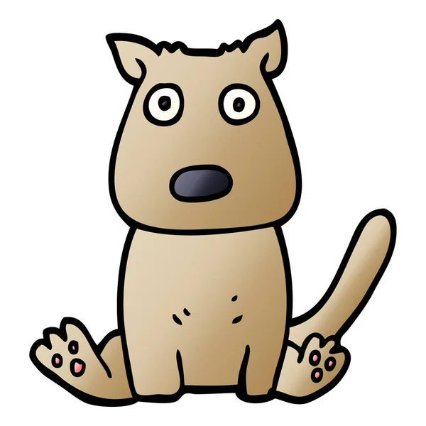 Dessin Animé Doodle Chien Calme — Image vectorielle