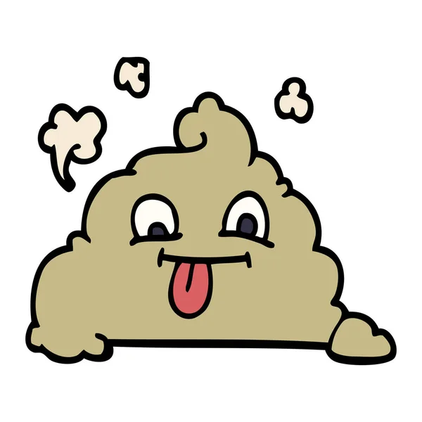 Kreskówka Doodle Poop Ilustracji Wektorowych — Wektor stockowy