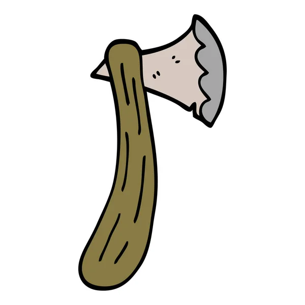 Cartoon Doodle Axe Vectorillustratie — Stockvector