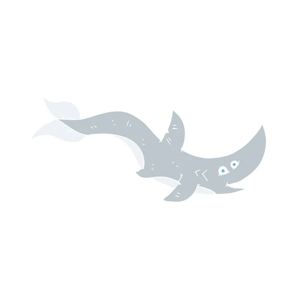 サメのフラット カラー イラスト — ストックベクタ