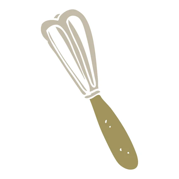 Flat Color Illustration Whisk — Stock Vector