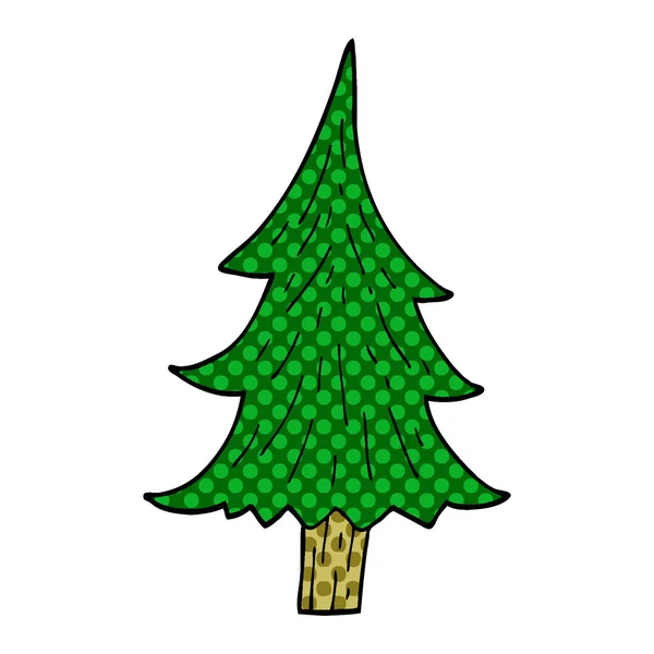 Cartoon Doodle Pijnbomen — Stockvector