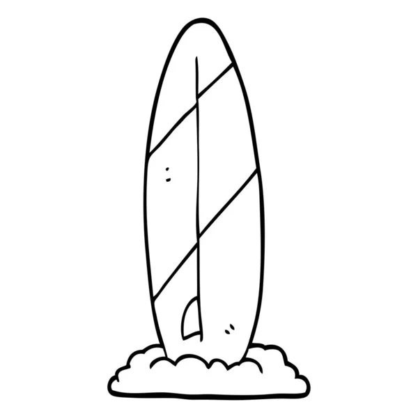 Svartvita Tecknade Surfbräda — Stock vektor