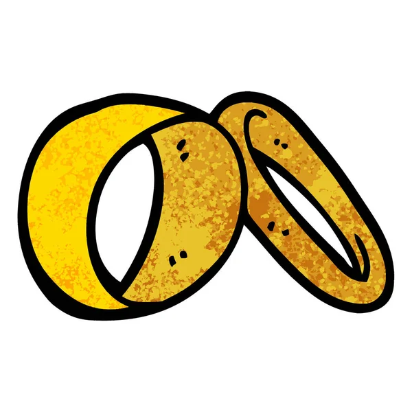 垃圾纹理例证动画片结婚戒指 — 图库矢量图片