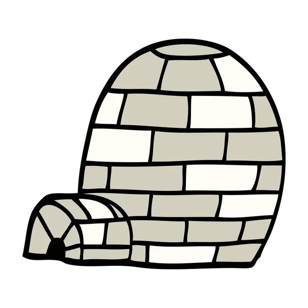 Kreskówka Doodle Igloo Ilustracji Wektorowych — Wektor stockowy