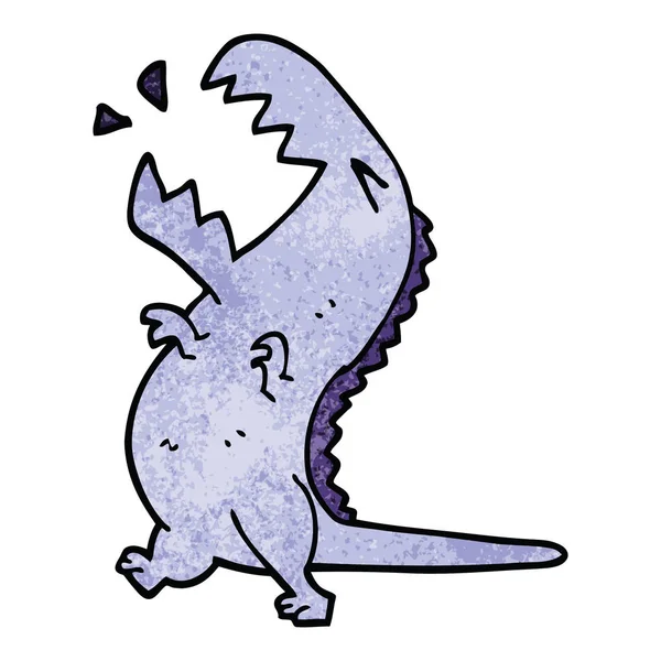 Zeichentrick Doodle Brüllt Rex — Stockvektor