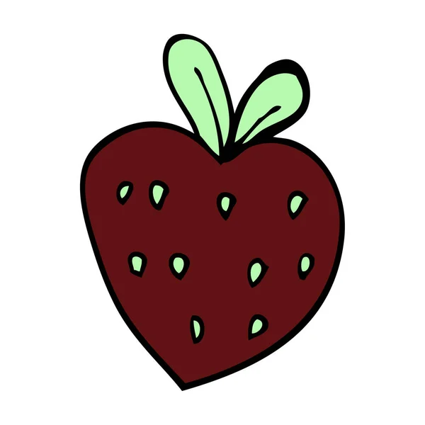 Cartoon Doodle Strawberry — Stock Vector