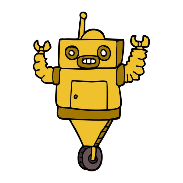 Robot Dibujos Animados Garabato Ilustración Vectores — Archivo Imágenes Vectoriales