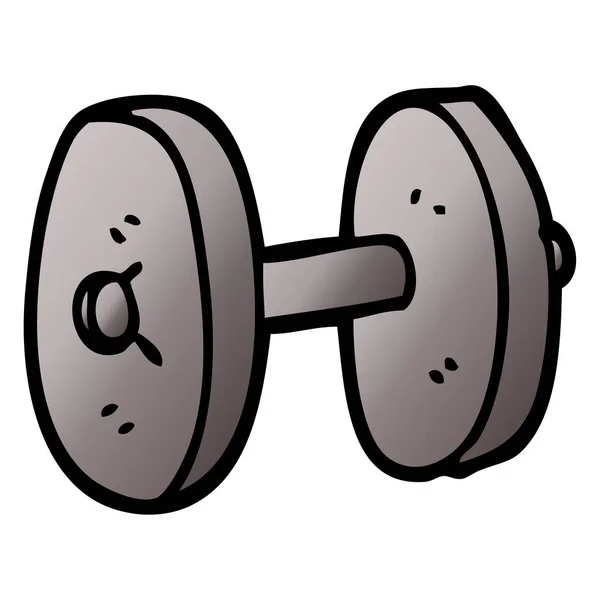 Cartoon Doodle Gym Weights — Stock Vector