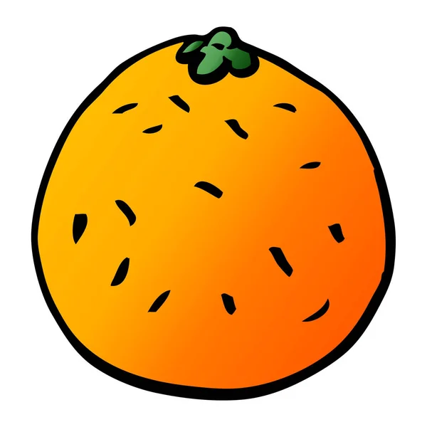 Cartoon Doodle Citrus Sinaasappel — Stockvector