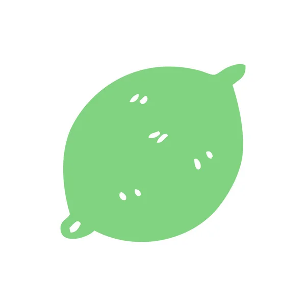 Dessin Animé Doodle Citron Vert Fruit — Image vectorielle