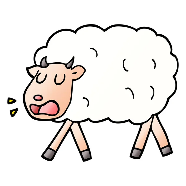 Vector Gradient Illustration Cartoon Sheep — Stock Vector