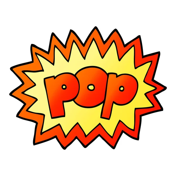 Vettoriale Gradiente Illustrazione Cartone Animato Pop Simbolo — Vettoriale Stock
