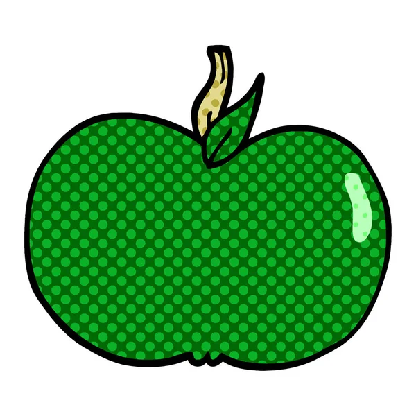 Cartoon Doodle Juicy Apple — Stock Vector