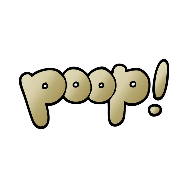 Desenho Animado Doodle Poop Fonte —  Vetores de Stock