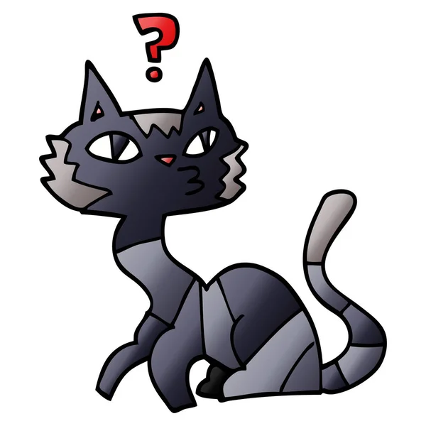Cartoon Doodle Cat Vector Illustration — Stock Vector