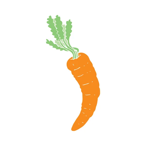 Flat Color Illustration Carrot — Stock Vector