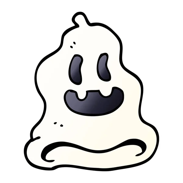 Rajzfilm Doodle Kísérteties Ghost — Stock Vector