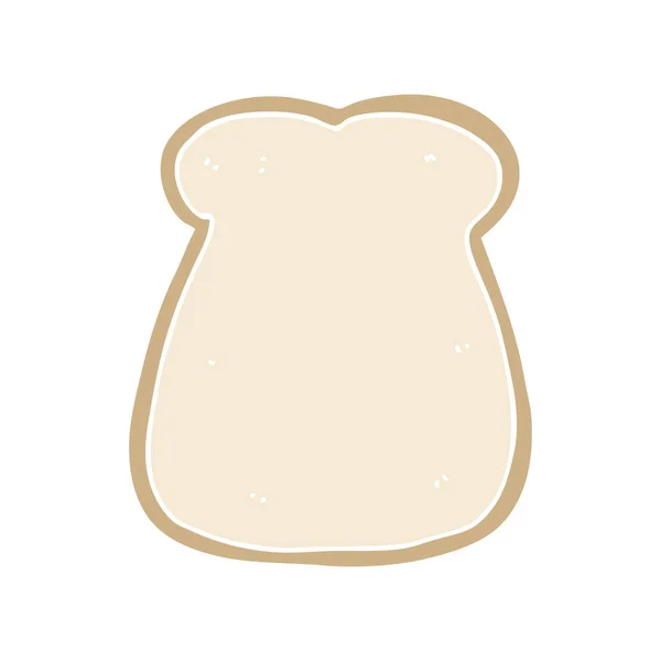 Плоский Кольоровий Мультяшний Шматочок Хліба — стоковий вектор