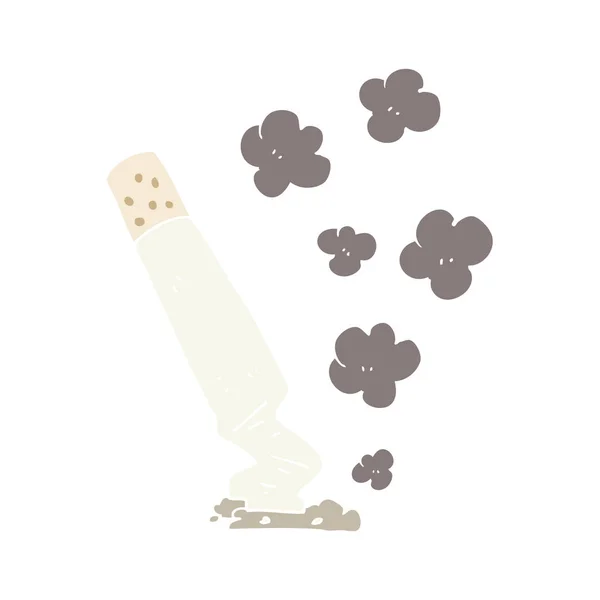 Illustration Couleur Plate Cigarette — Image vectorielle