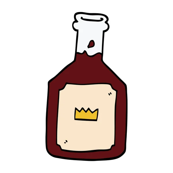 Dessin Animé Doodle Boisson Alcoolisée — Image vectorielle