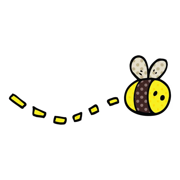 Abeja Dibujos Animados Estilo Cómic — Vector de stock