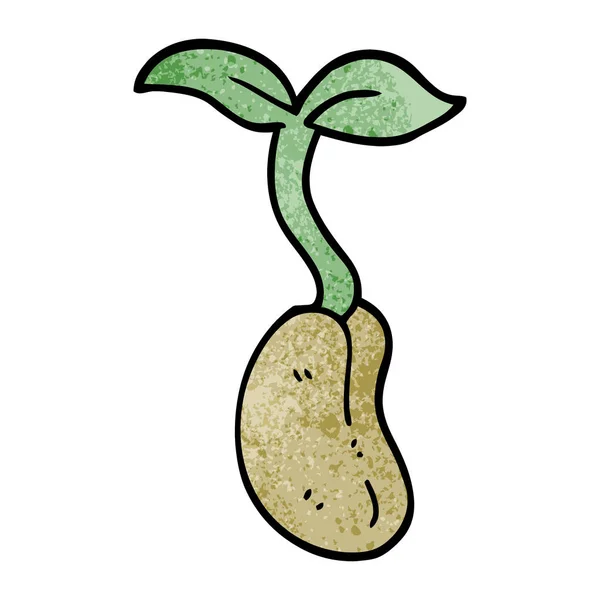 Illustration Vectorielle Plantules Gribouillage Dessin Animé — Image vectorielle