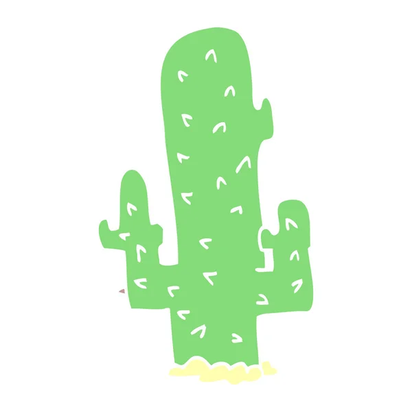 Ikon Datar Cactus Doodle Kartun Diisolasi Pada Latar Belakang Putih - Stok Vektor