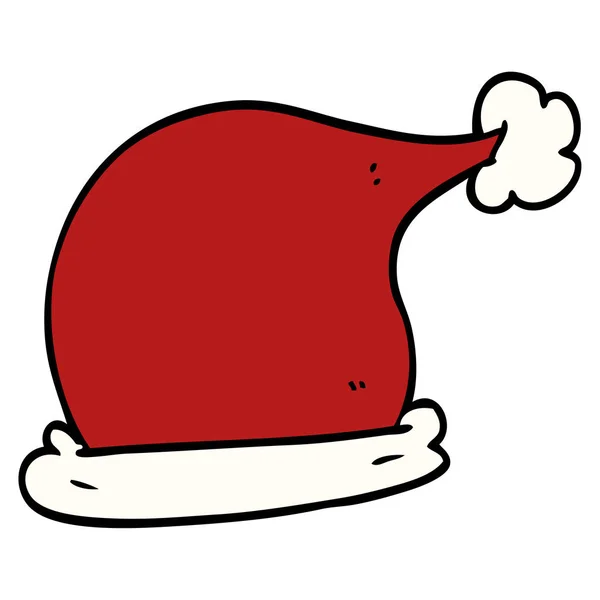 Rajzfilm Doodle Karácsonyi Kalapok — Stock Vector
