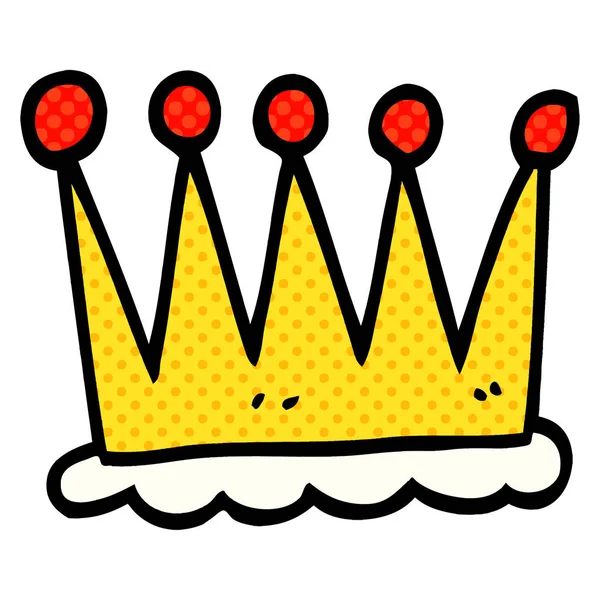 Enkla Cartoon Doodle Crown — Stock vektor